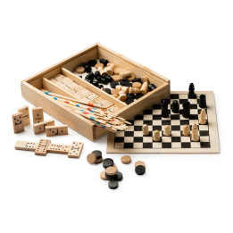 Комплект 4в1 Игри GALVY - Шах, Дама, Домино и Микадо в Кутия