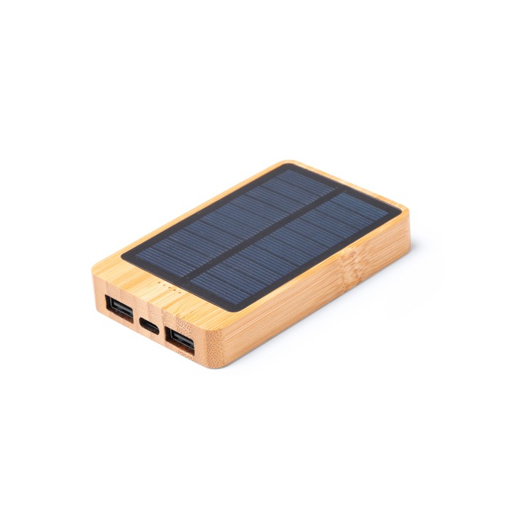BERKEL Слънчева Външна Батерия 5000 mAh от Бамбук