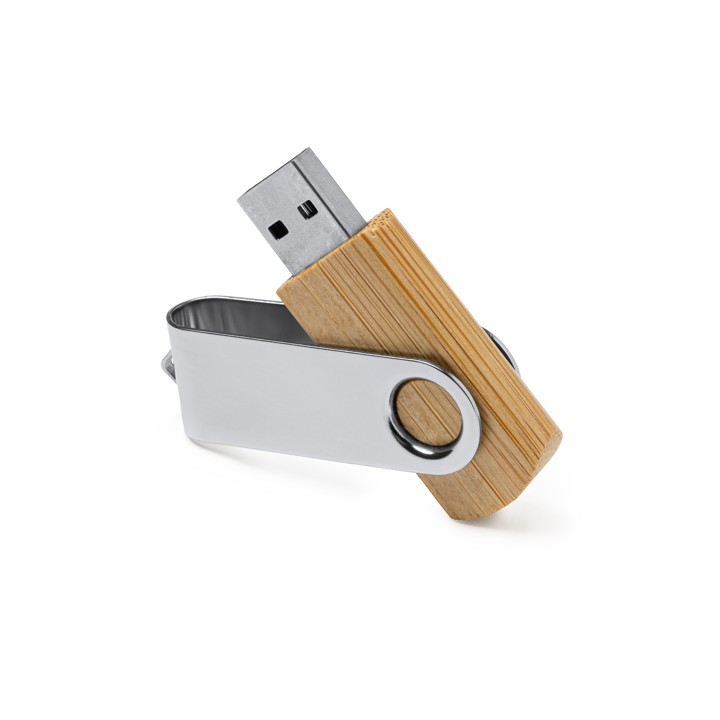 Бамбукова USB памет ULDON 16GB - Еко подарък с Вашето лого