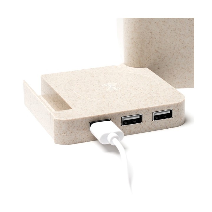 MELBUX: Еко Органайзер за Бюро с Безжично Зарядно и USB