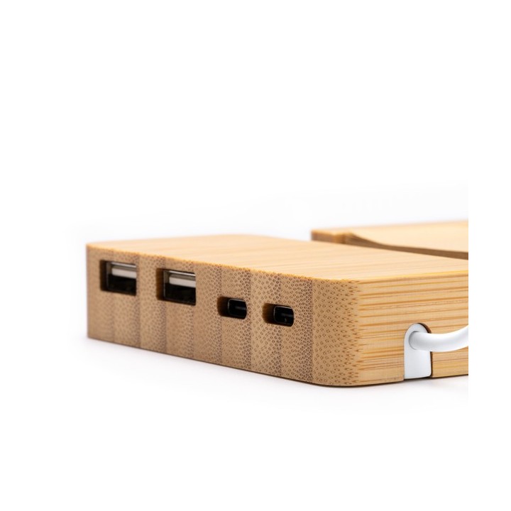 MARIEL Бамбуков Органайзер с USB Хъб