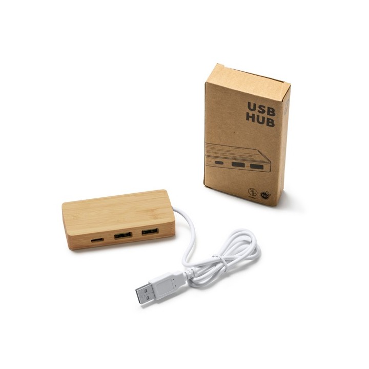 NEPTUNE Бамбуков USB Хъб с 3 Порта