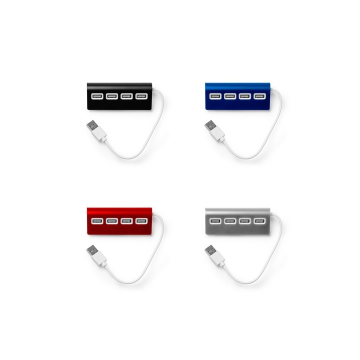PLERION Алуминиев USB Хъб с 4 Порта